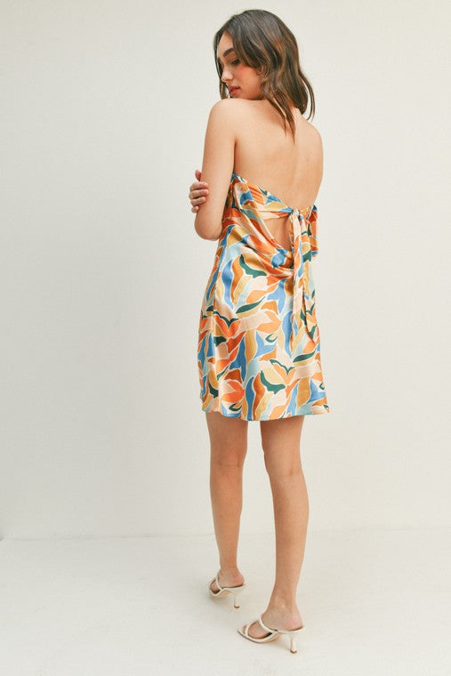Abstract Tube Mini Dress