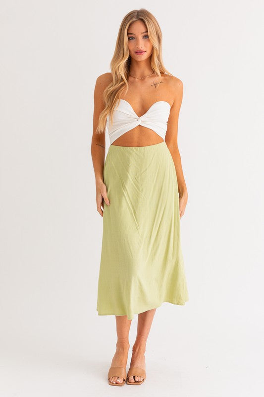 TUBE CONTRAST MIDI DRESS