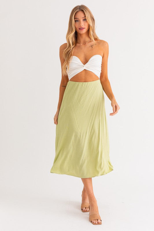 TUBE CONTRAST MIDI DRESS