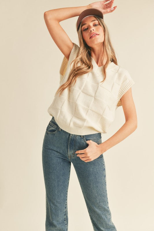 Checkered Sweater Vest