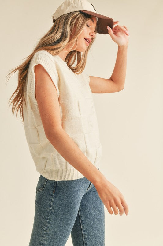 Checkered Sweater Vest