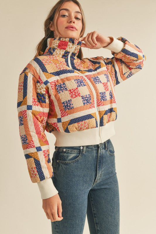 Patchwork Puff Jacket
