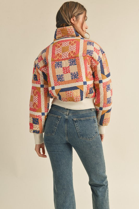 Patchwork Puff Jacket