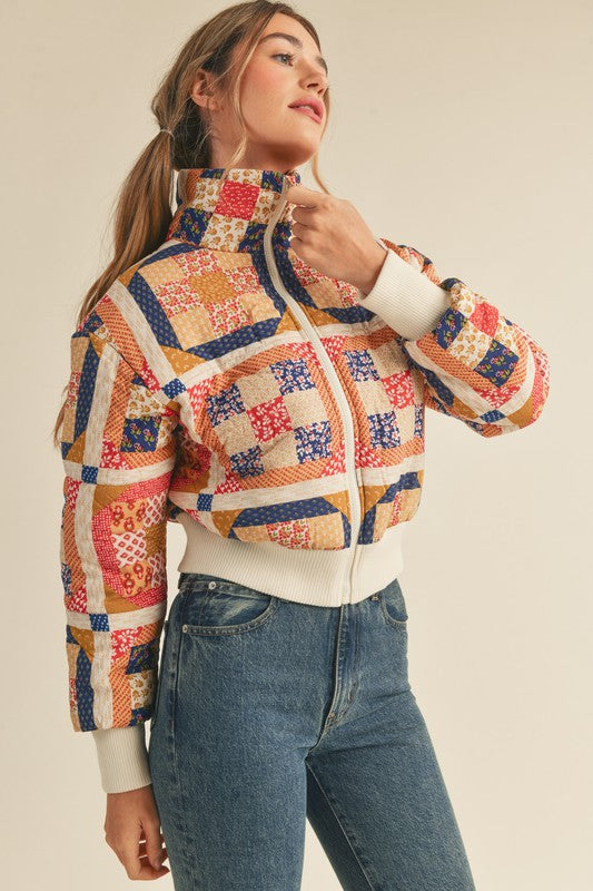 Patchwork Puff Jacket