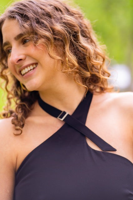 Halter Buckle Crop Top