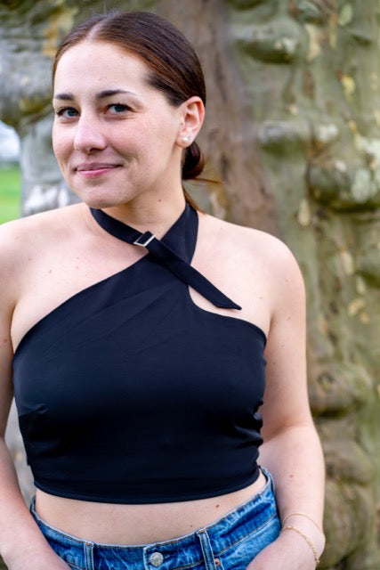 Halter Buckle Crop Top