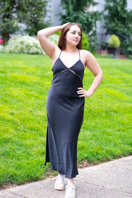 Cutout Backless Midi Dress