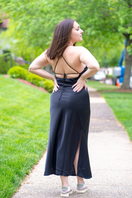 Cutout Backless Midi Dress