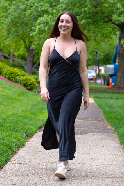 Cutout Backless Midi Dress