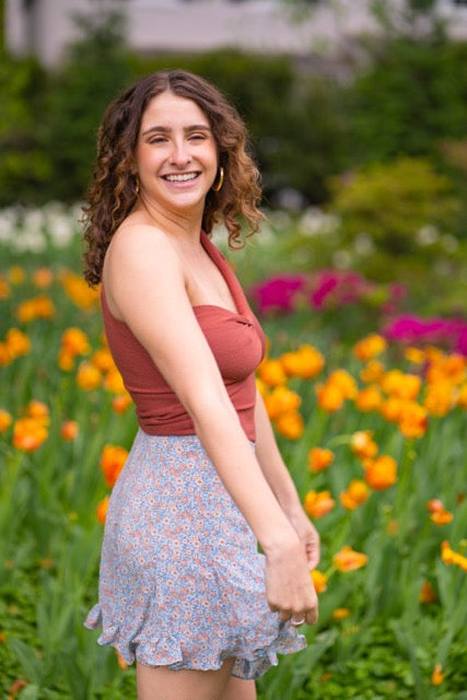 Light Blue Floral Skirt