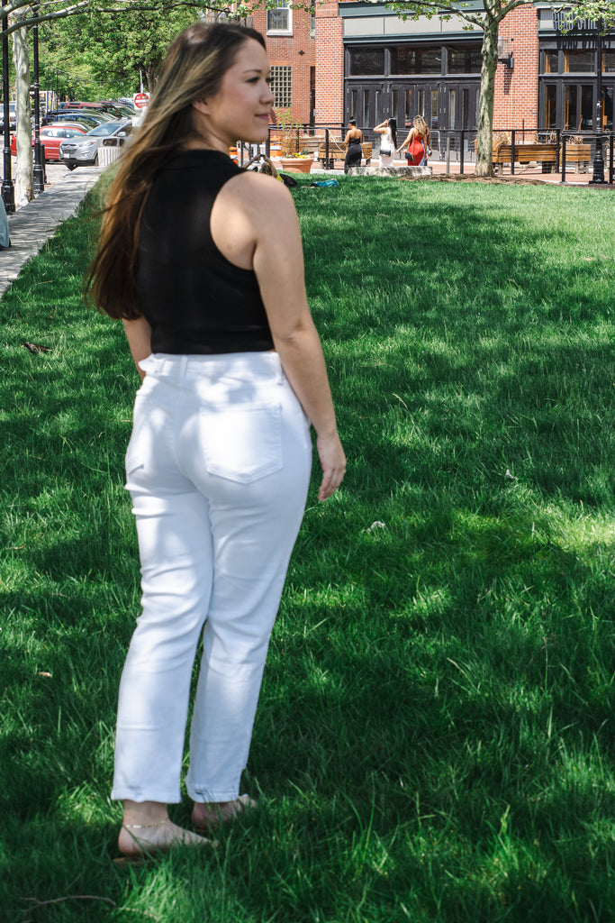 Collar Crop Top