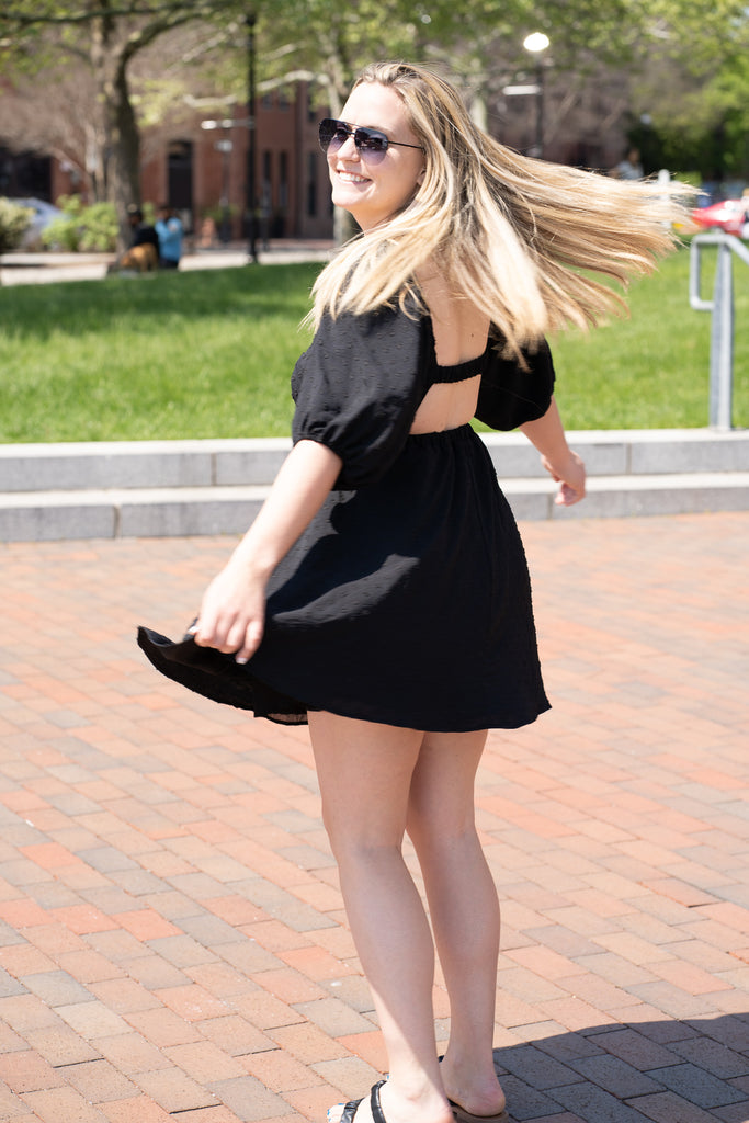 Sweet Heart Puffy Sleeve Dress