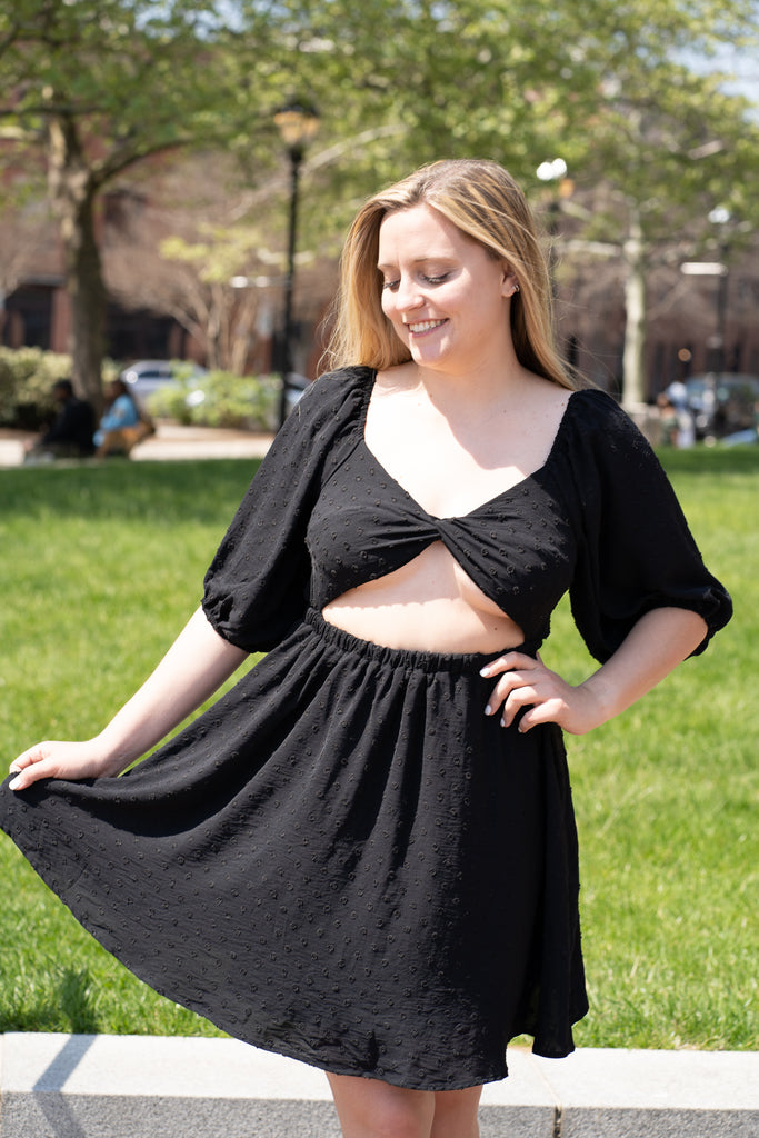Sweet Heart Puffy Sleeve Dress