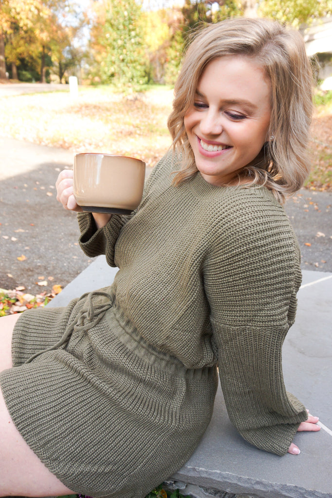 Long-Sleeve Knitted Romper