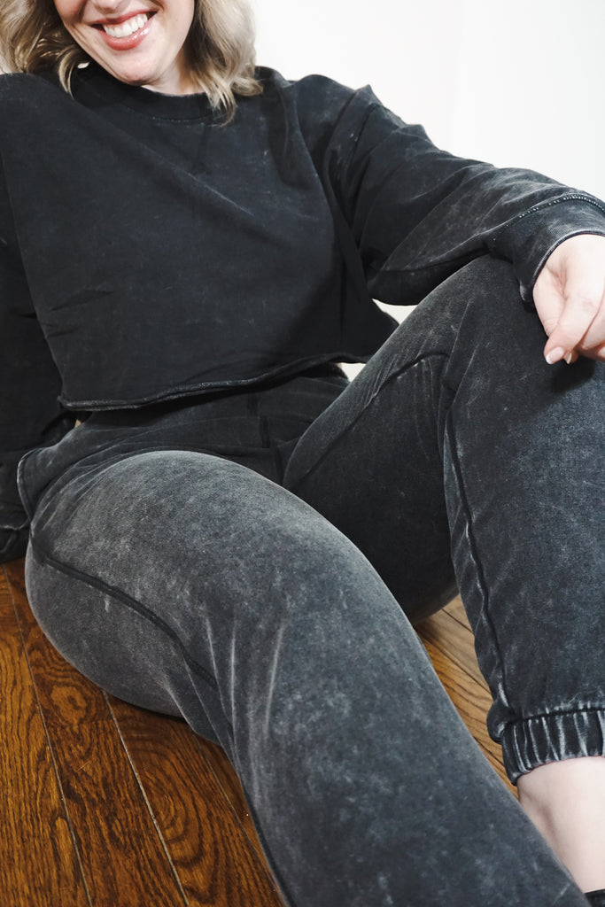 Mineral-Washed Lounge Joggers