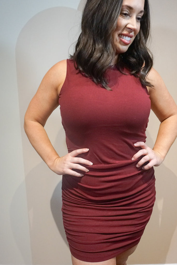 Backless Ribbed Dress