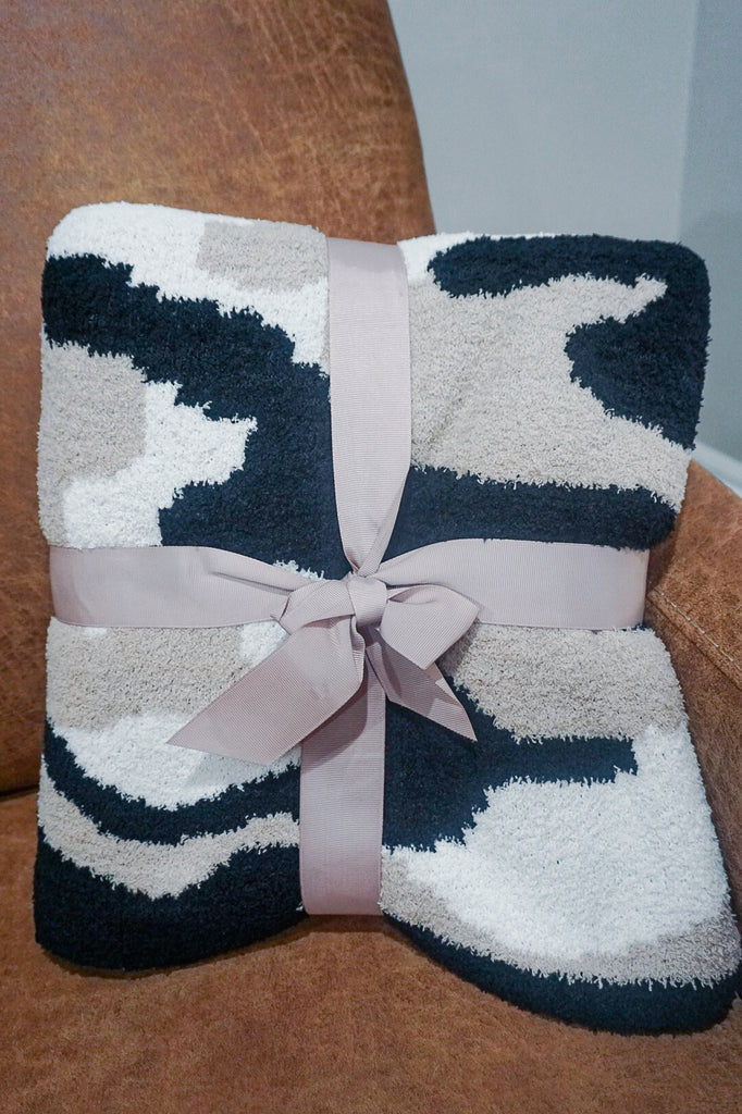 Camo Jacquard Knit Blanket