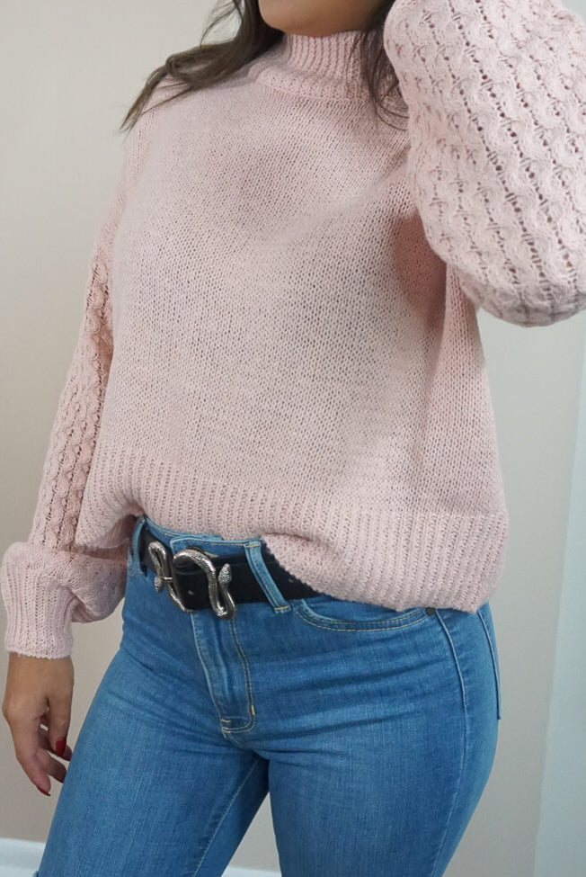 Lantern Sleeve Pullover Sweater