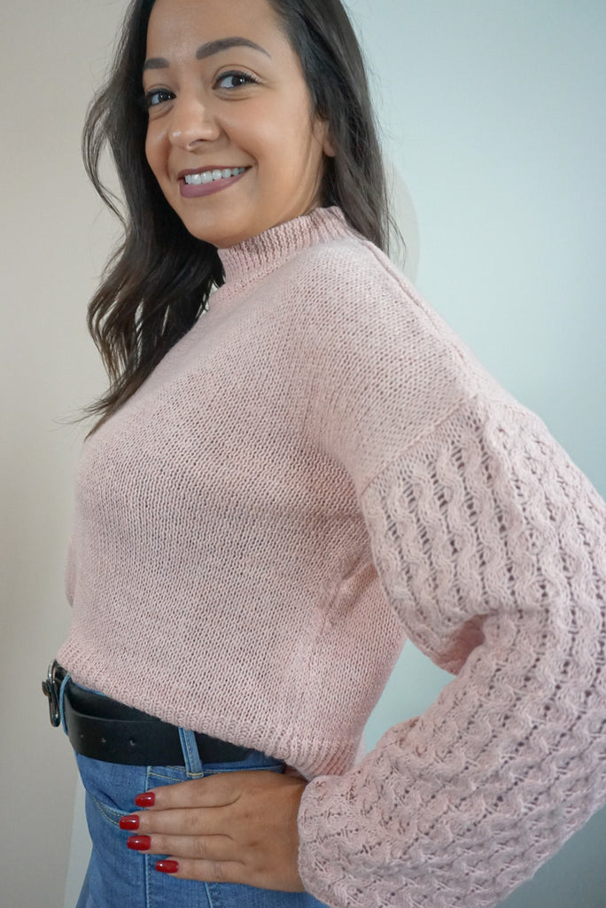 Lantern Sleeve Pullover Sweater