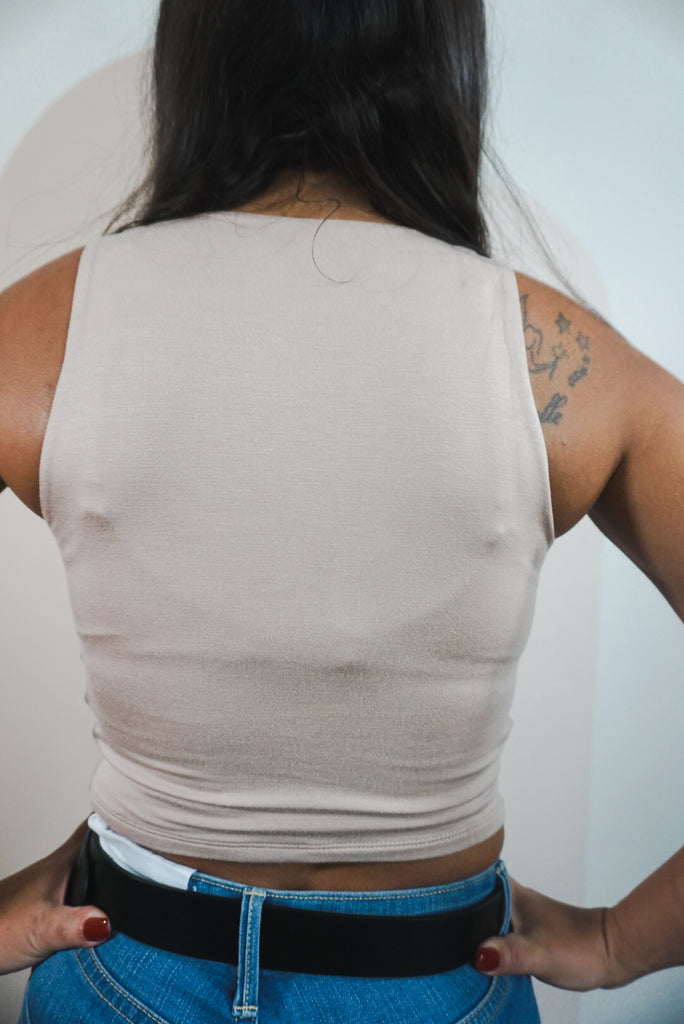 High Neck Cropped Tank