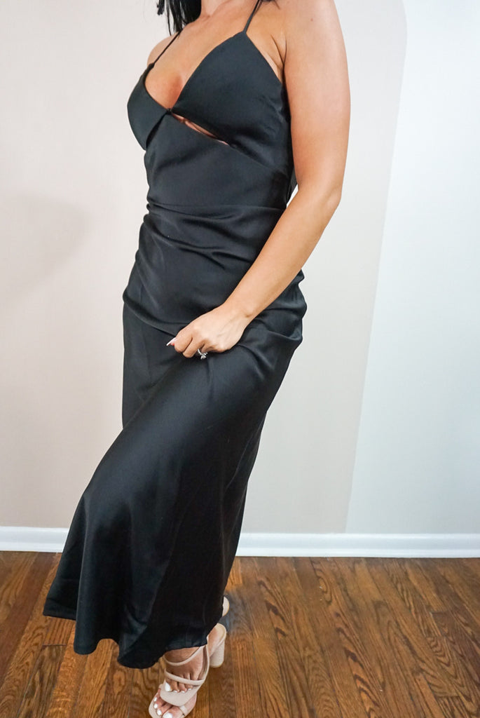 Cutout Backless Midi Dress