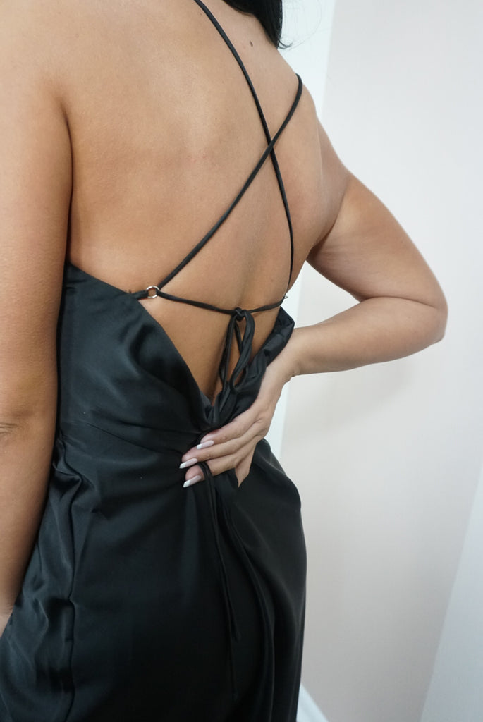 Cutout Backless Midi Dress