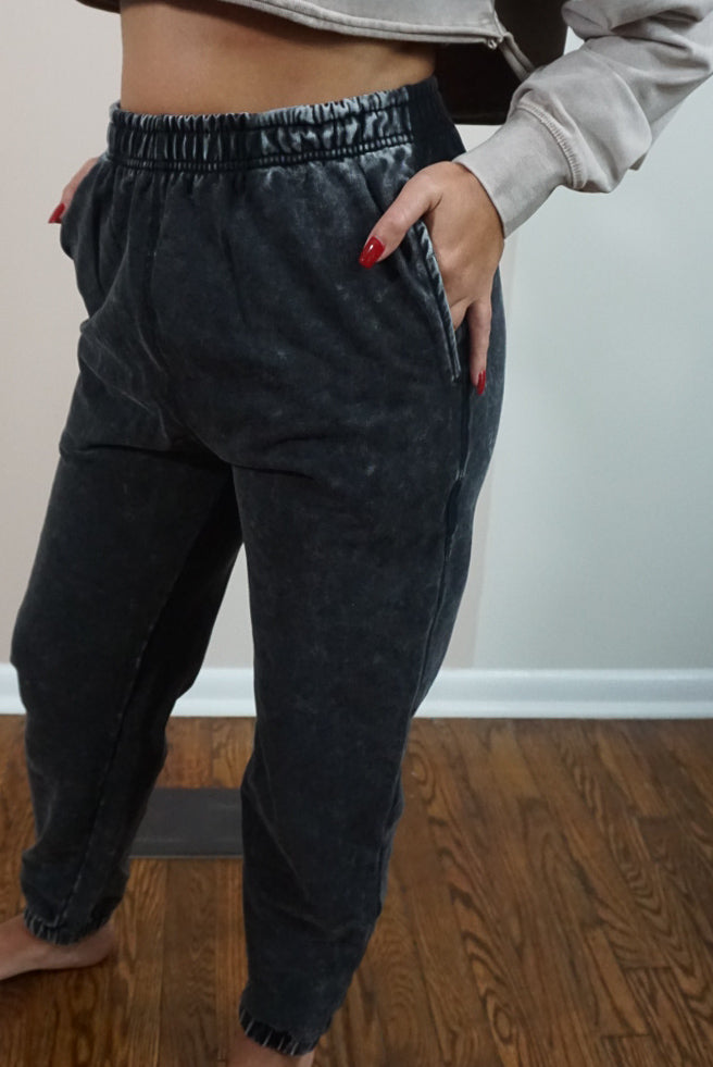 Mineral-Washed Lounge Joggers