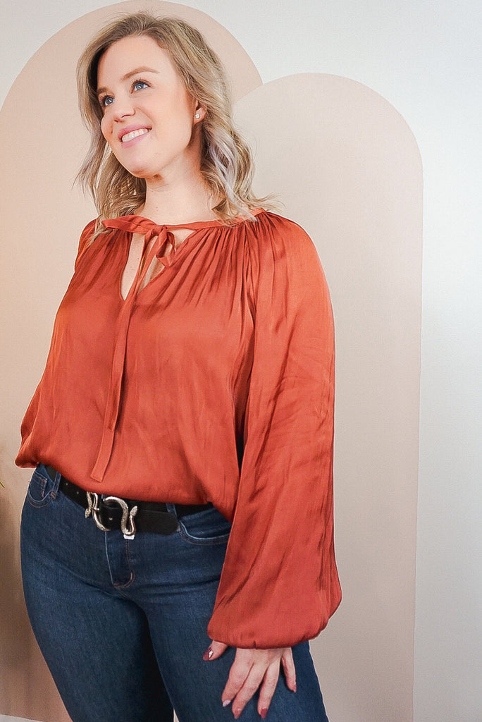 Woven Satin Ribbon Top