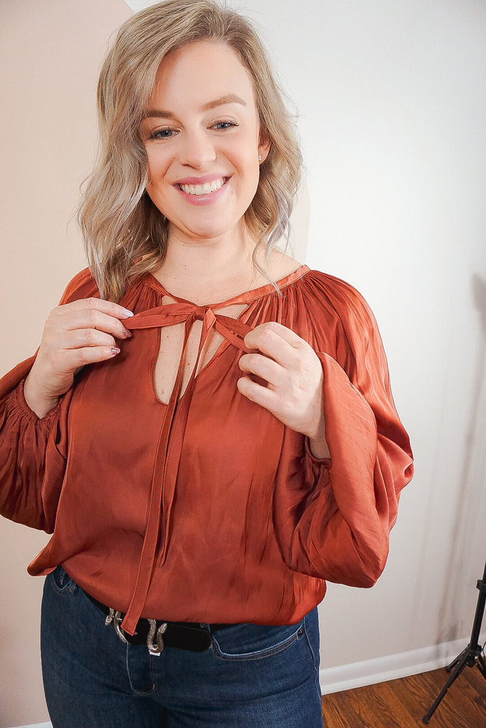 Woven Satin Ribbon Top