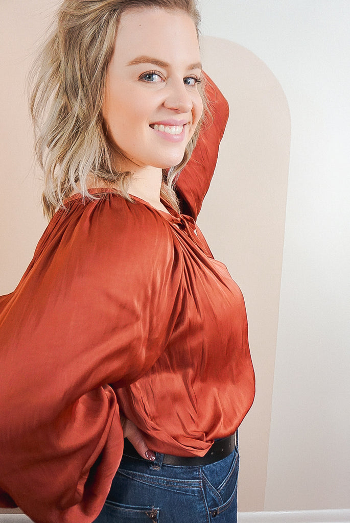 Woven Satin Ribbon Top