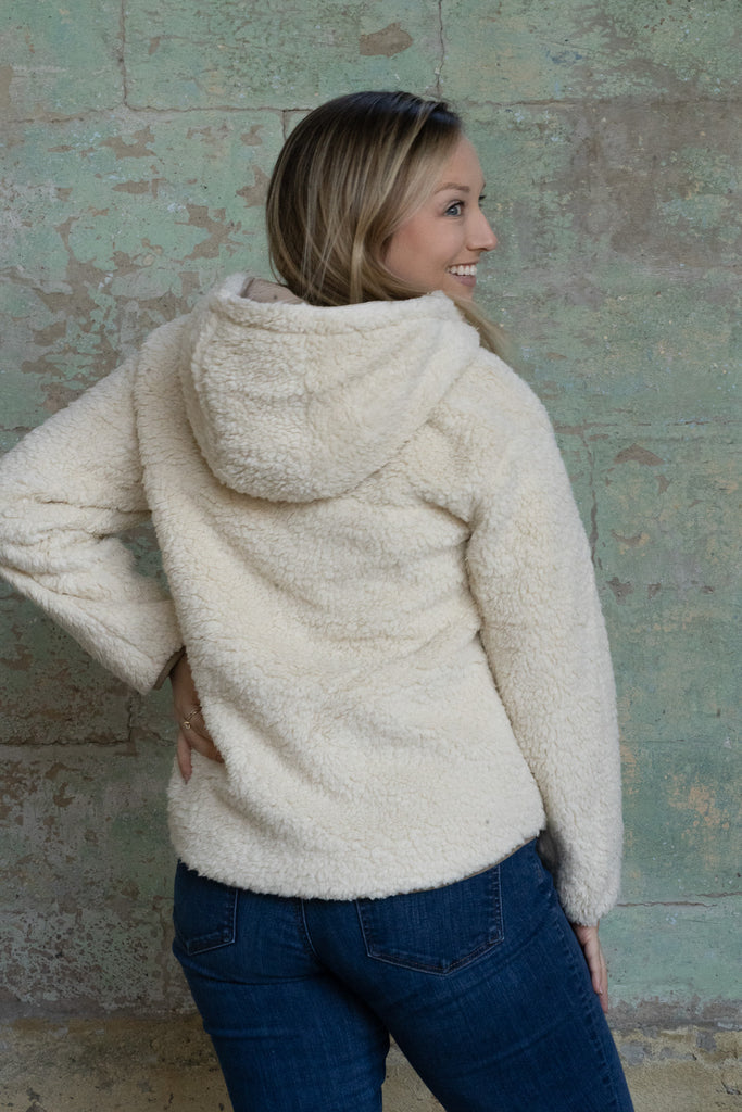 REVERSIBLE Fuzzy Nude Jacket