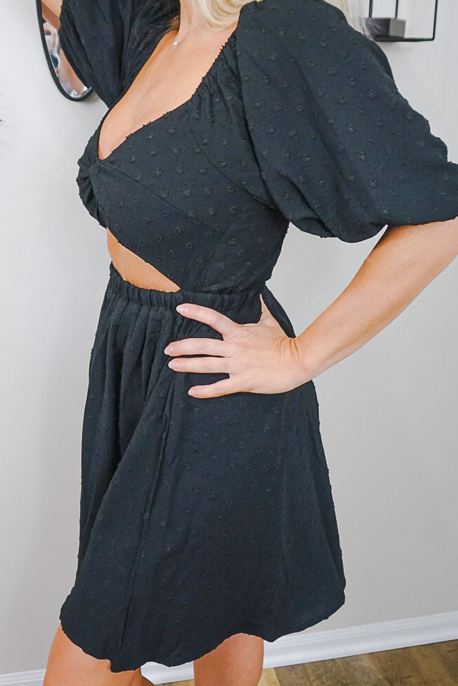 Sweet Heart Puffy Sleeve Dress