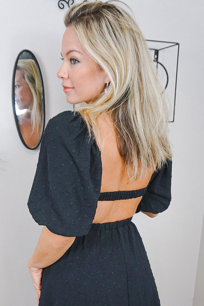 Sweet Heart Puffy Sleeve Dress