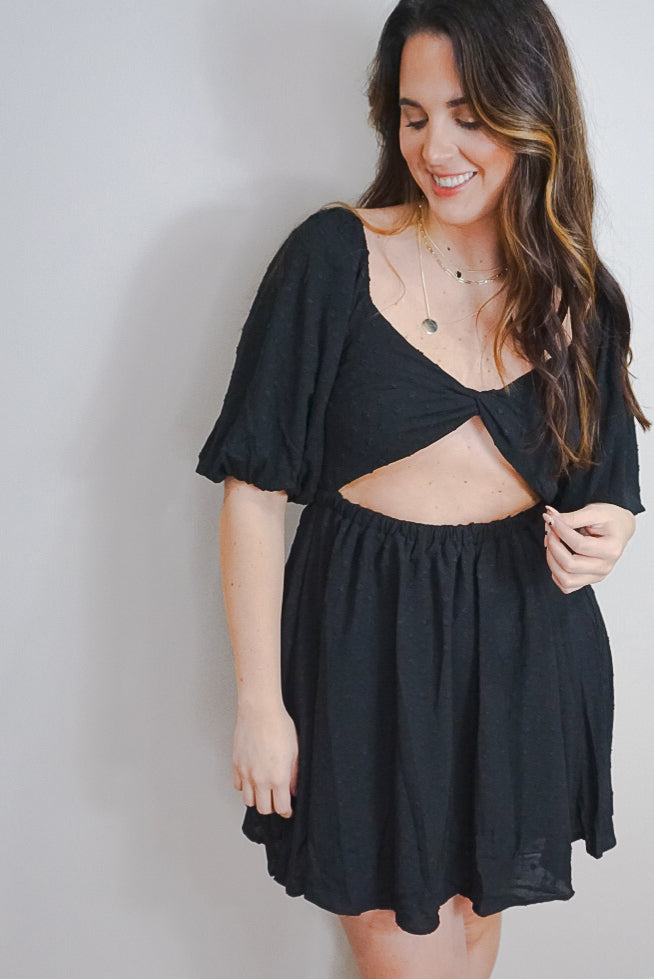 Sweet Heart Puffy Sleeve Dress