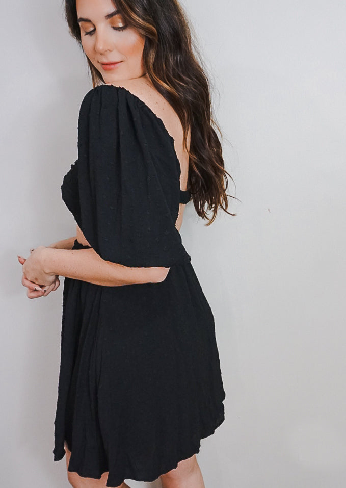 Sweet Heart Puffy Sleeve Dress