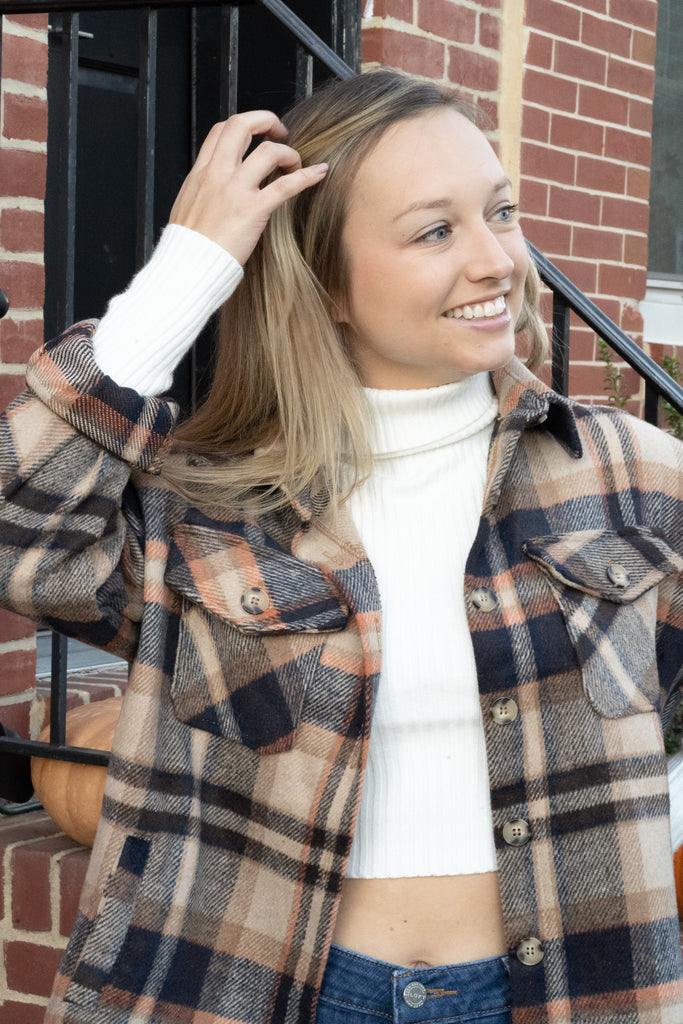 White Cropped Turtleneck