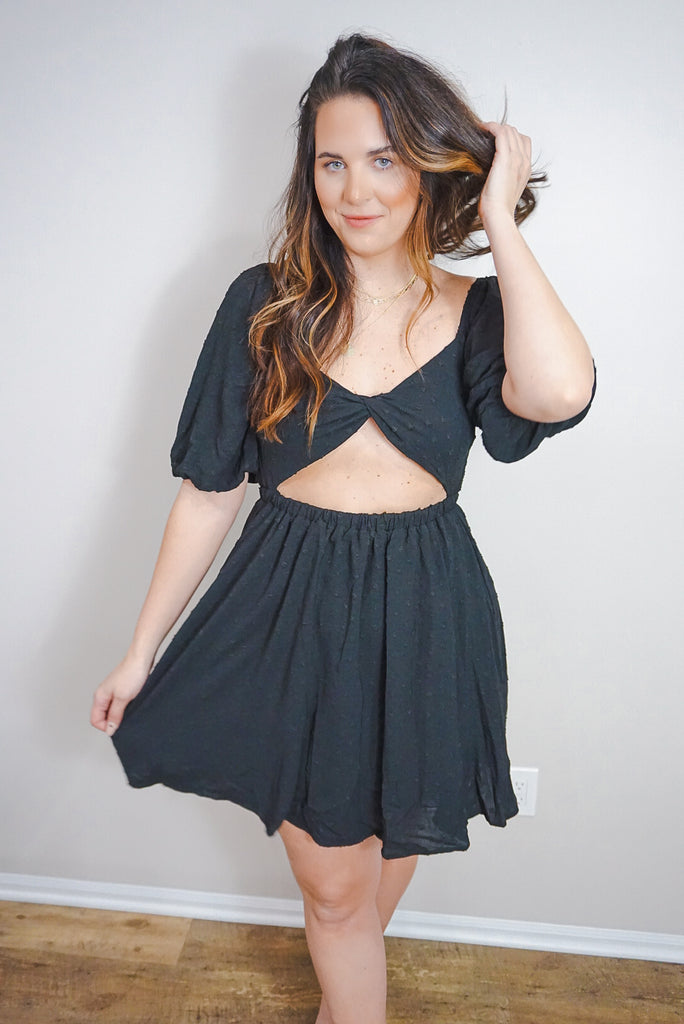 Sweet Heart Puffy Sleeve Dress