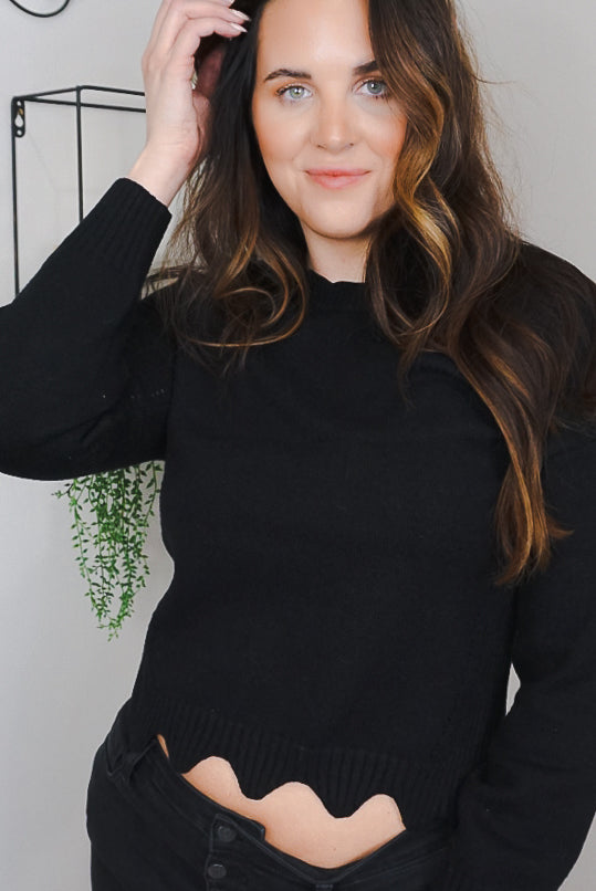 Scalloped Edge Sweater