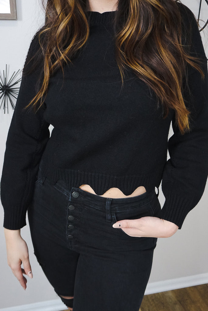 Scalloped Edge Sweater