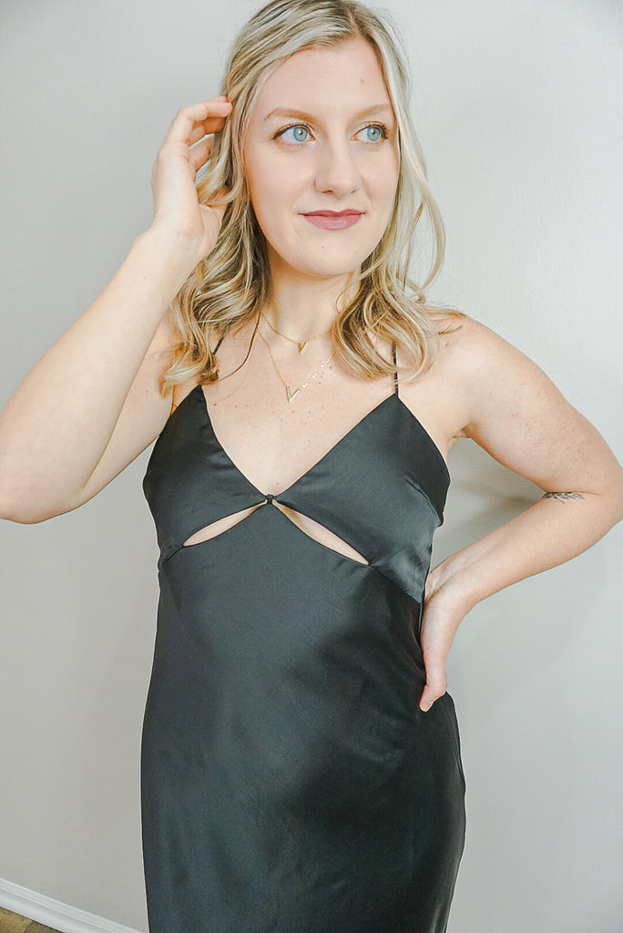 Cutout Backless Midi Dress