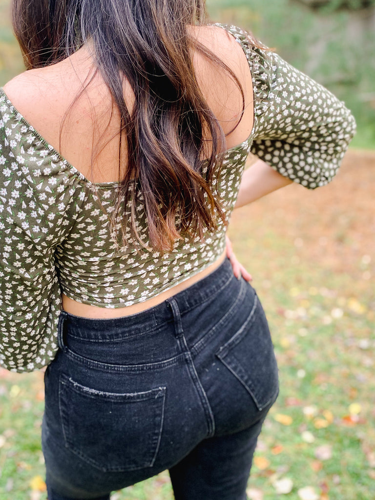 Floral Print Knit Top