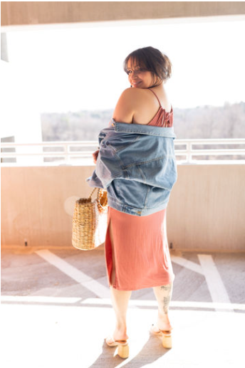 Solid Pointelle Rib Midi Dress