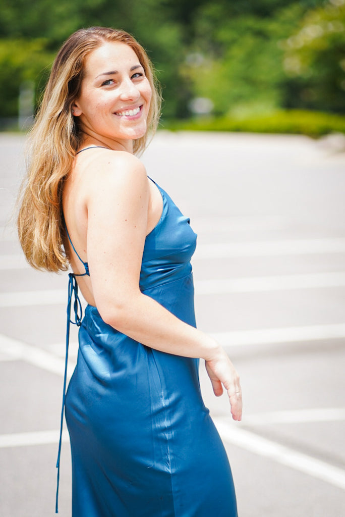 Cami Stretch Satin Dress